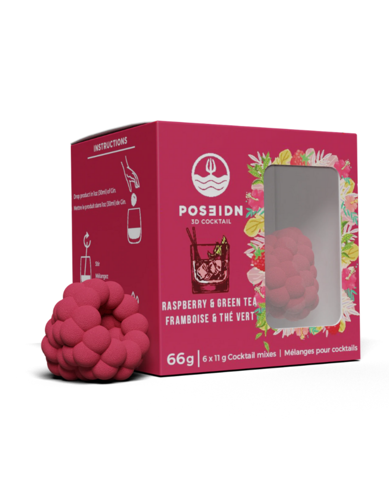 POSEIDN Cocktail 3D Framboise Thé Vert (Gin)