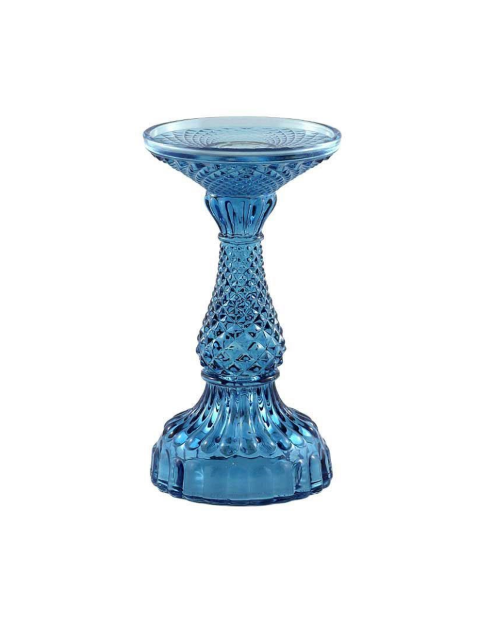 Twilight Grand bougeoir pour chandelle pillier 'Bella' bleu