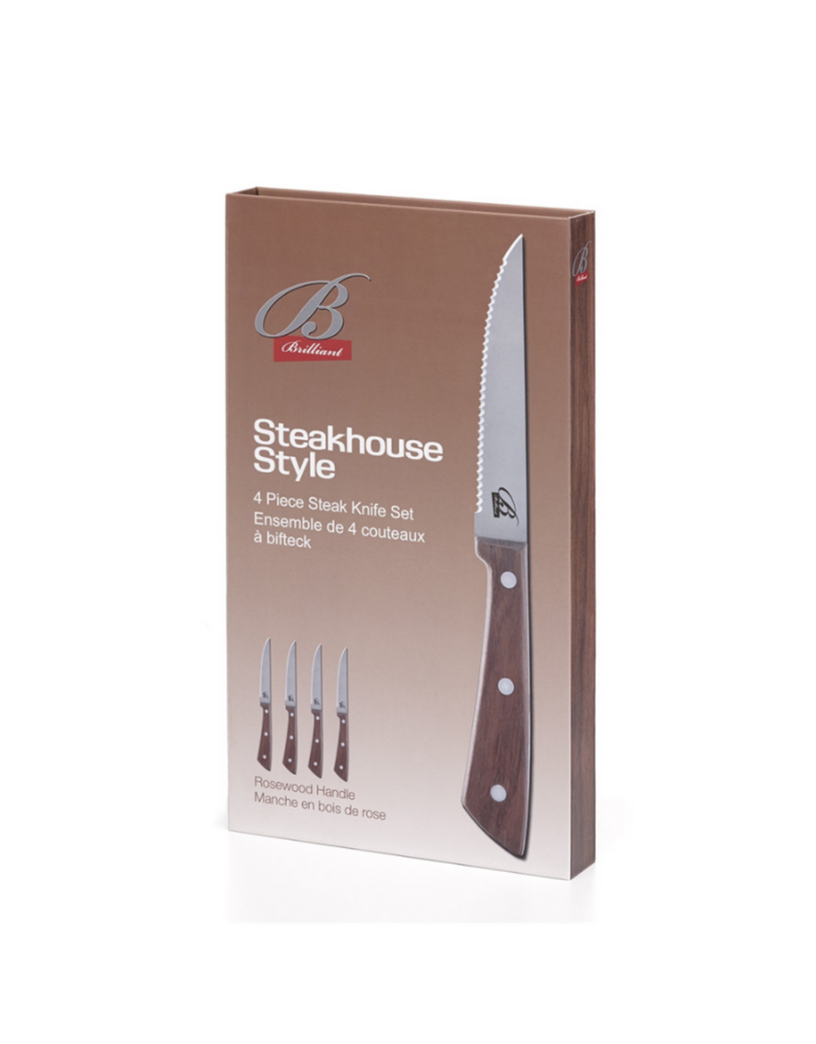Ens. 4 couteaux à steak et bois de rose