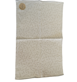 Linge à vaisselle sable avec motifs barres beige