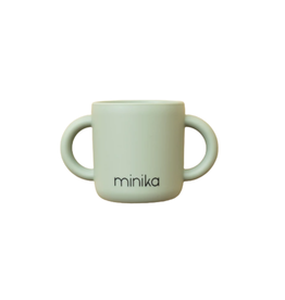 Minika Tasse d'apprentissage avec 2 poignées en silicone-sauge