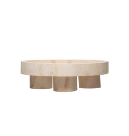 Bloomingville Cabaret rond sur pied en bois 11'' 3/4