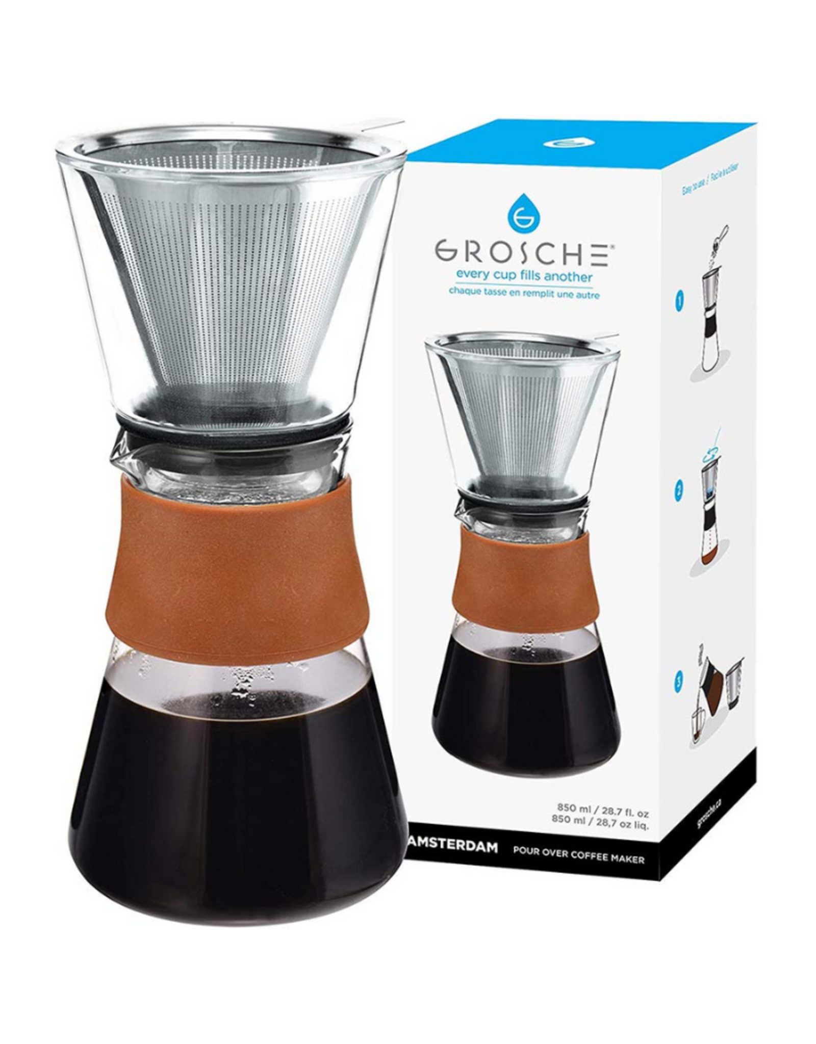 Grosche Cafetière par versement 'Amsterdam' 1L