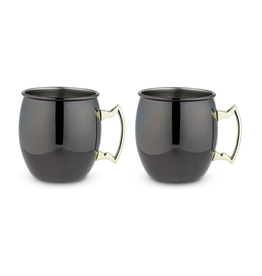 True brands Chope Moscow mule noir avec anse or