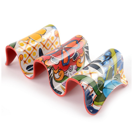 Support à tacos motifs rouges