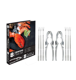 Ens. outils à fruits de mer 8 pièces