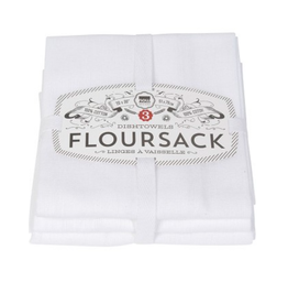 Now Designs Linges à vaisselle 'Baker's Floursack' en coton 3UN blancs