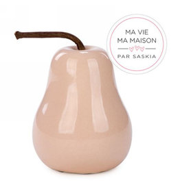 Poire en céramique Rose
