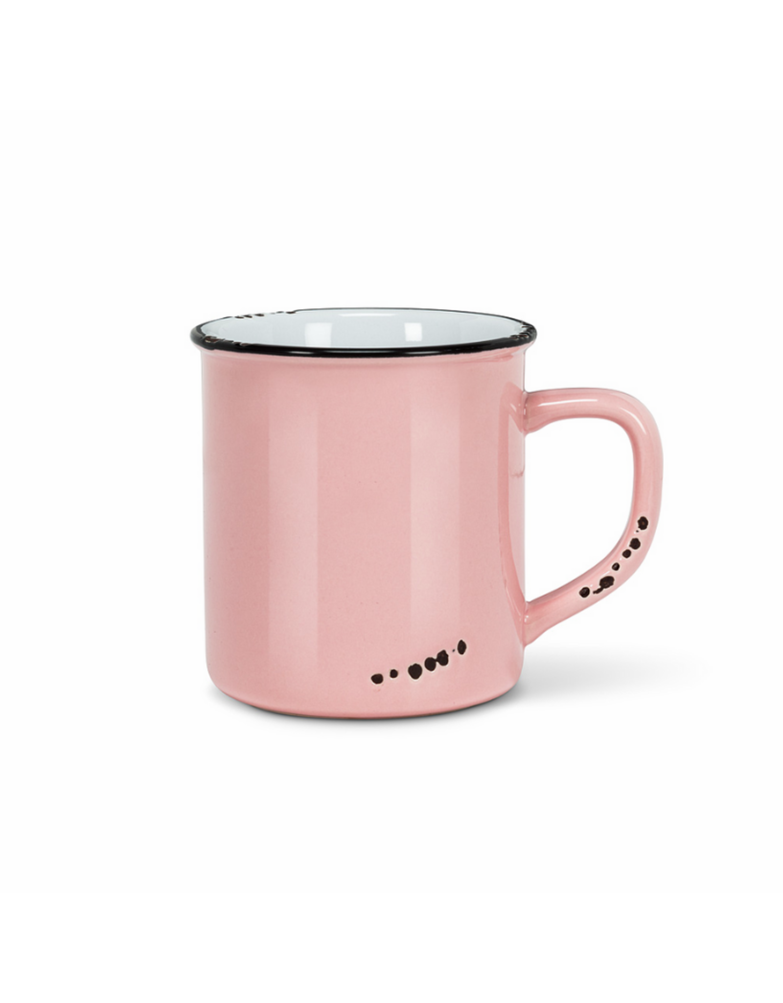 Abbott Tasse à café look émaillé rose