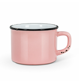 Abbott Tasse à cappuccino look émaillé rose