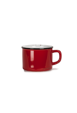 Abbott Tasse à cappuccino look émaillé rouge
