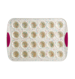 Trudeau Moule à 24 mini muffins Confetti fuschia