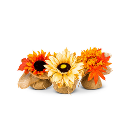 Fleur d'automne avec jute