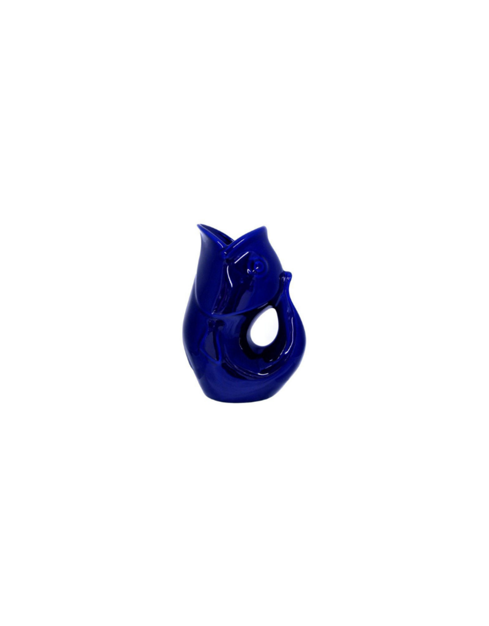 Gurgle Pot Pichet en céramique Gurgle Pot bleu cobalt 3oz