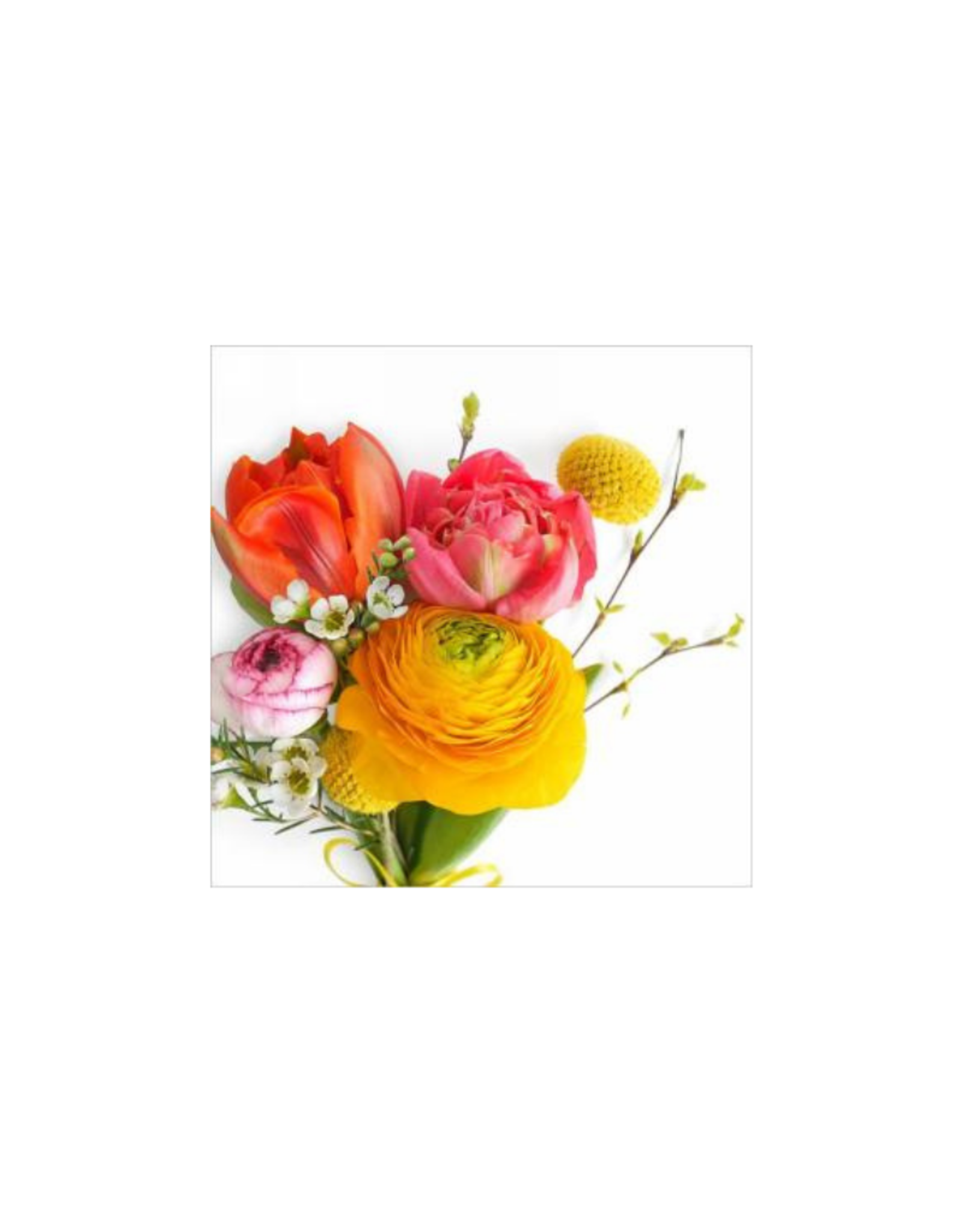 Serviettes de table papier Bouquet fleurs colorées