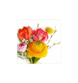 Serviettes de table papier Bouquet fleurs colorées
