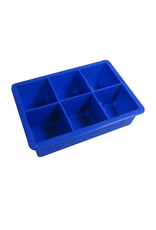 Moule à gros glaçons carrés en silicone - bleu