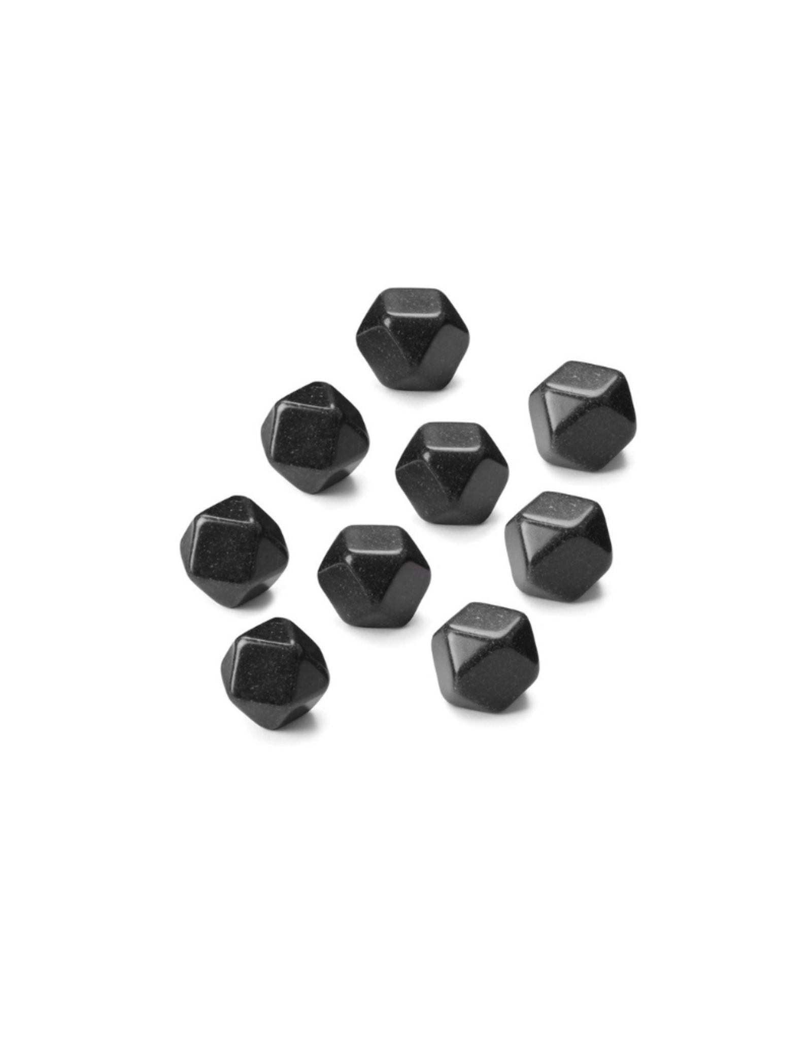 Boîte de  9 pierres à whisky en granite noir a/sac