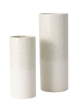 Ens. 2 vases en céramique texturée