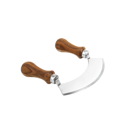 Mezzaluna avec poignées en Acacia