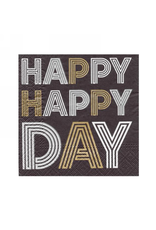 Serviettes en papier format cocktail 'Happy Happy Day'