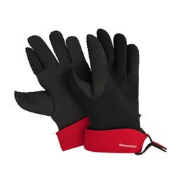 Paire de gants en néoprène noir et rouge Kitchengrips - grand