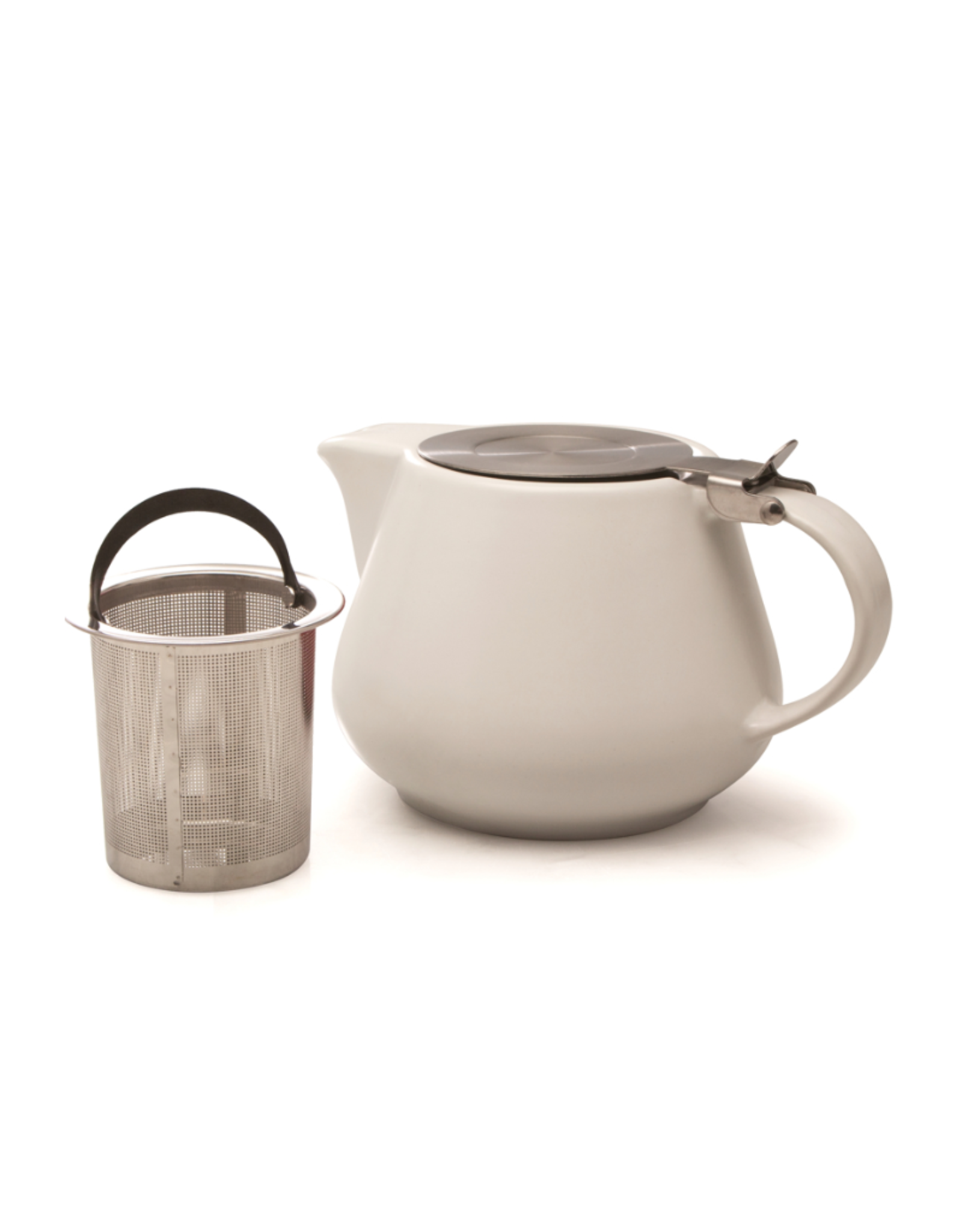 Théière blanche avec infuseur
