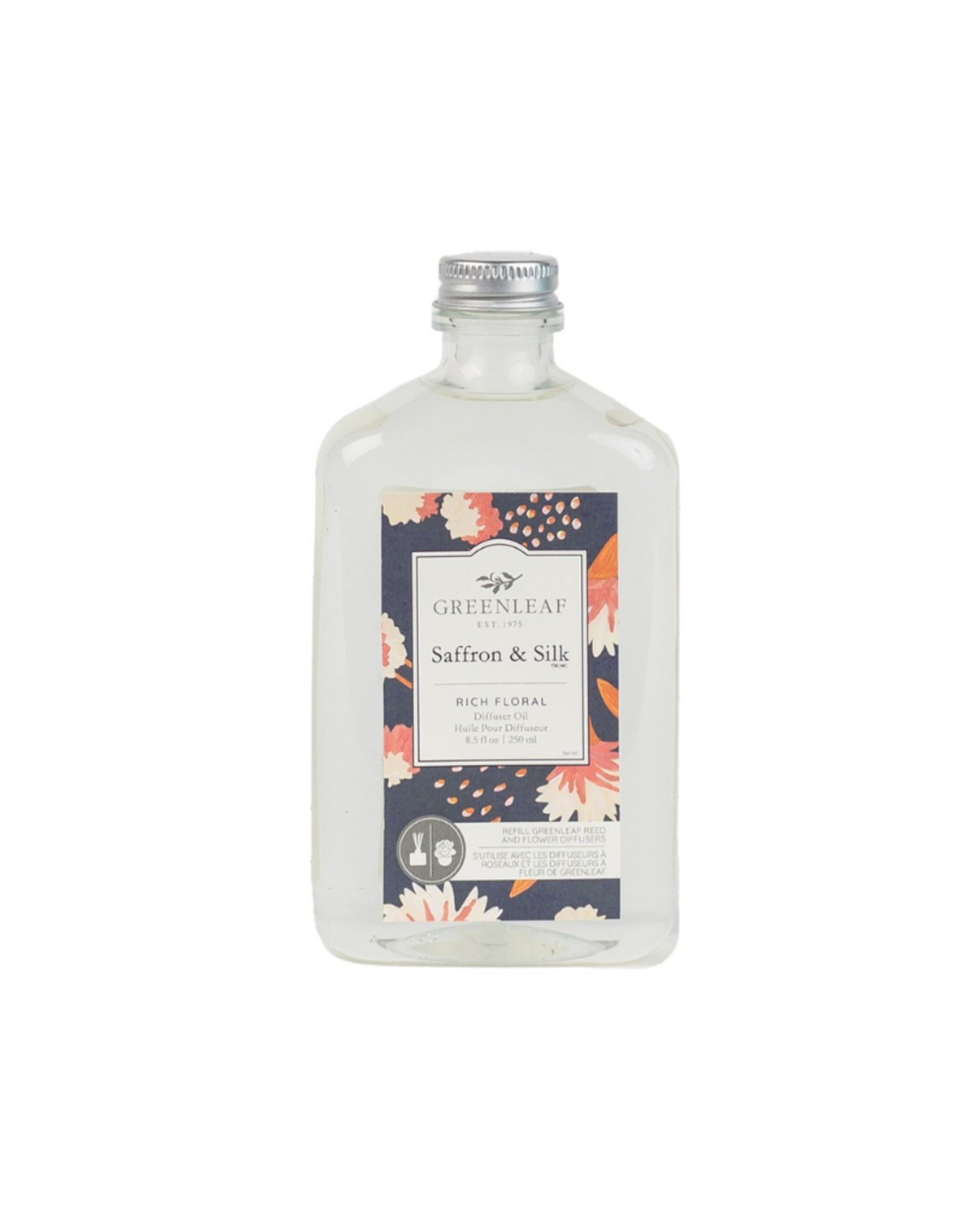 Greenleaf Recharge d'huile 250ml pour diffuseur à roseaux - Saffron & Silk