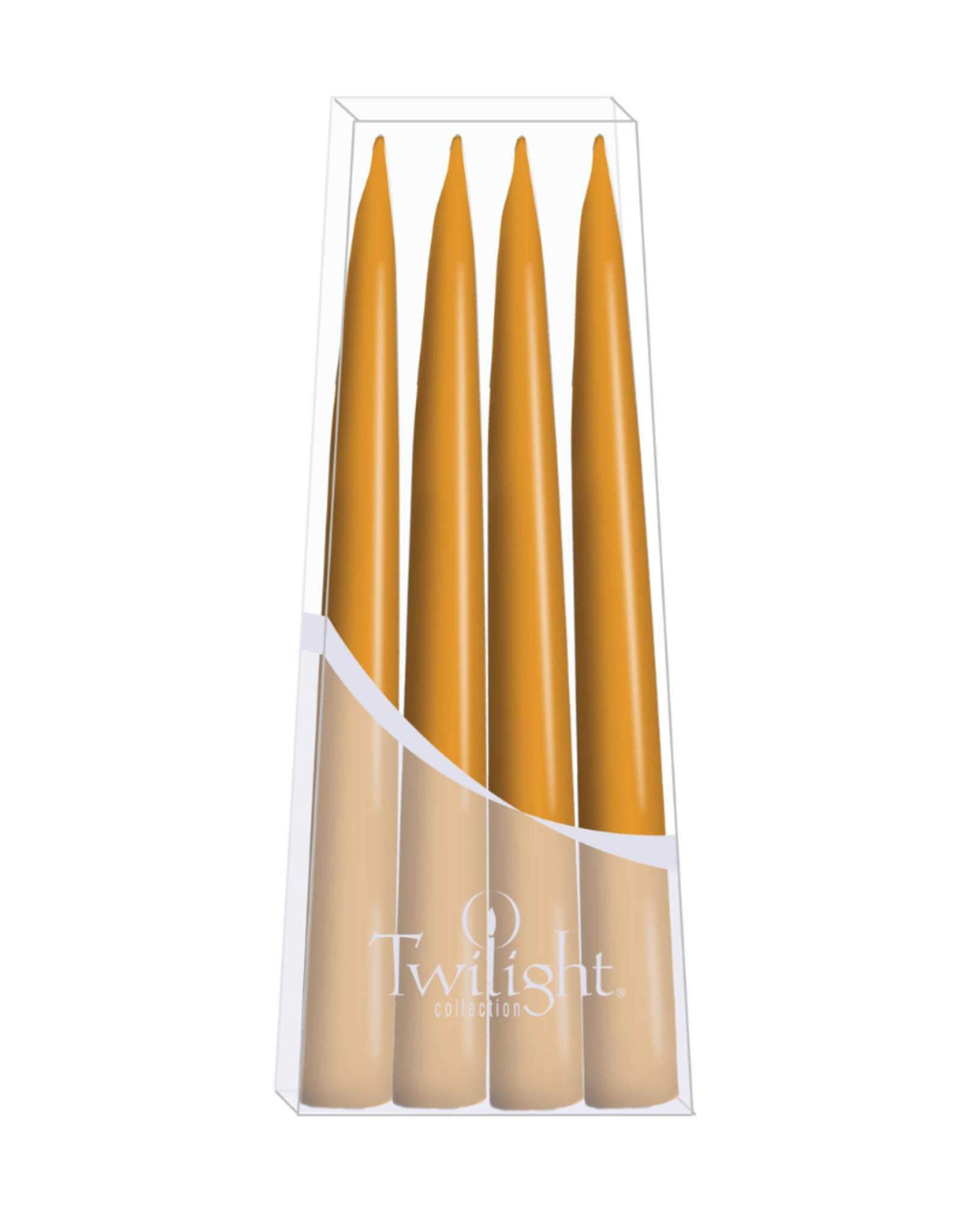 Twilight Paquet de 4 chandelles Danoises coniques 10" miel