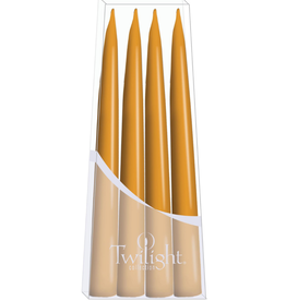 Twilight Paquet de 4 chandelles Danoises coniques 10" miel