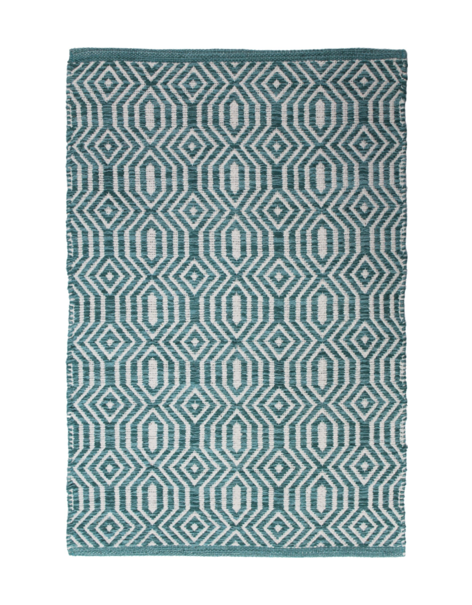 Avocado Decor Tapis Dhurrie Sarcelle