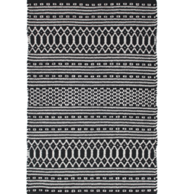 Avocado Decor Tapis Dhurrie Noir