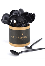 Petite cuillère en métal noir