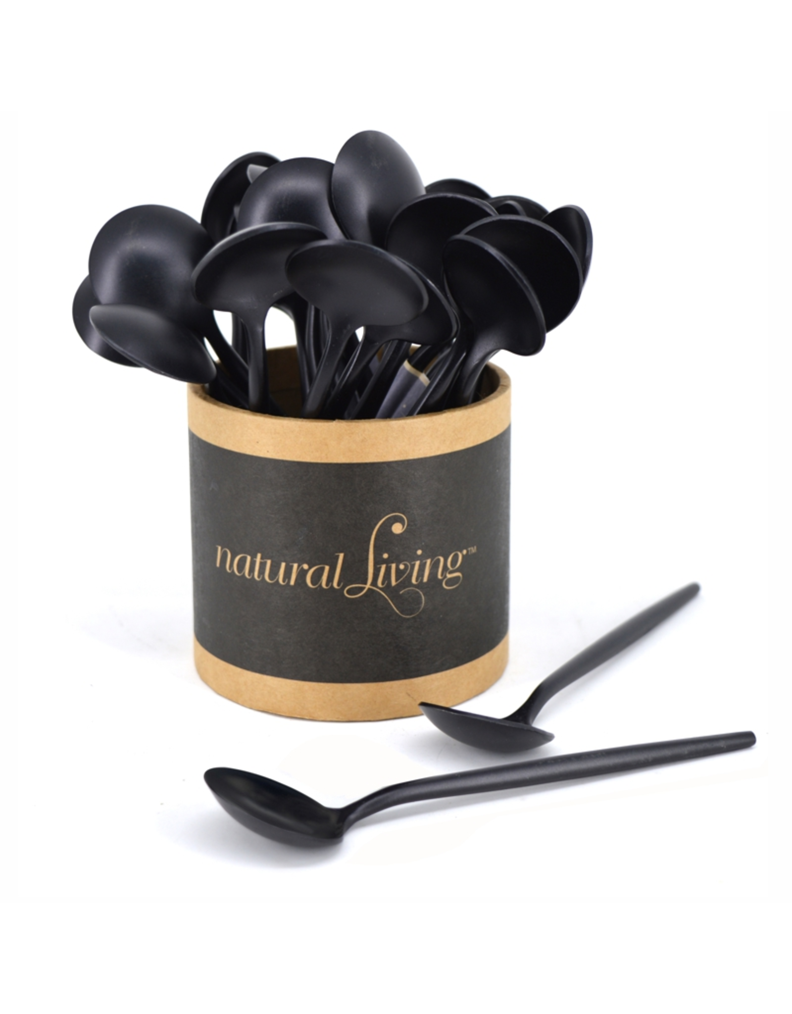 Petite cuillère en métal noir