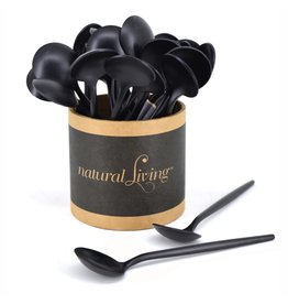 Petite cuillère en métal noir