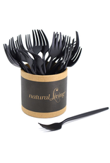 Petite fourchette à hors d'oeuvre noire