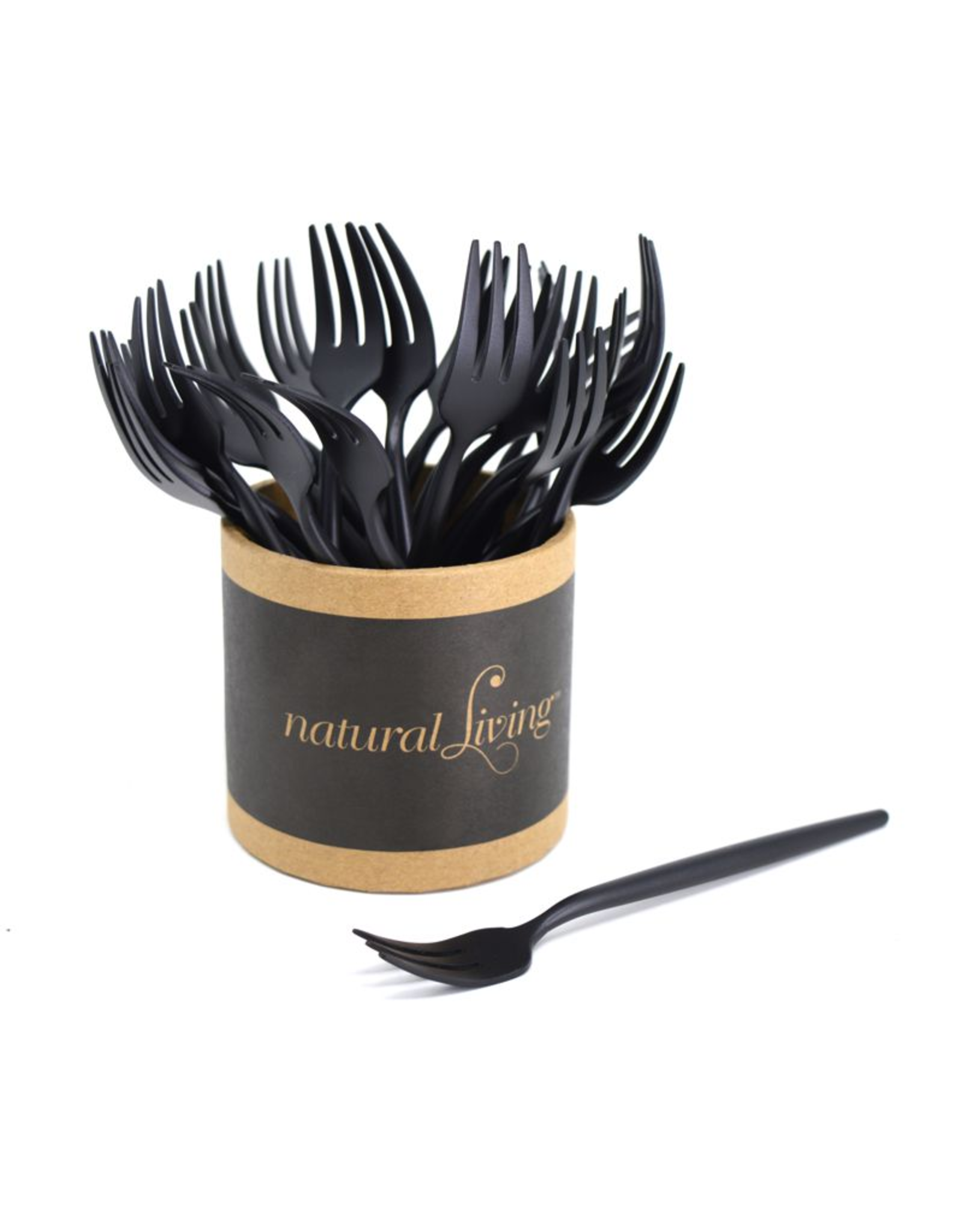 Petite fourchette à hors d'oeuvre noire