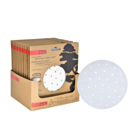 Zen Cuisine Doublures en papier parchemin 18cm pour étuveuse en bambou (24) single
