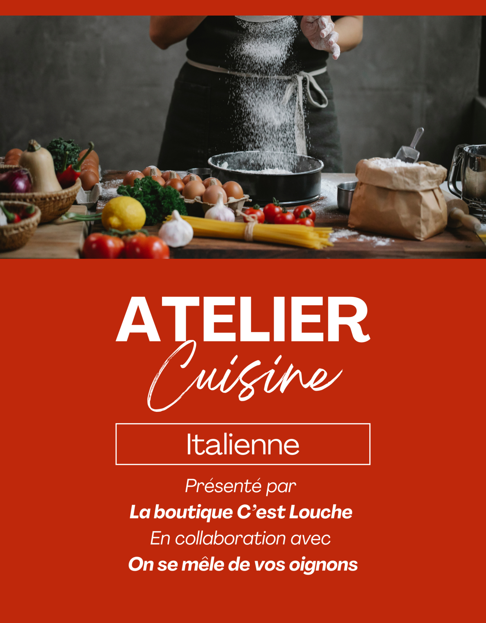 Atelier culinaire - Saveurs d'italie 12 février 18h