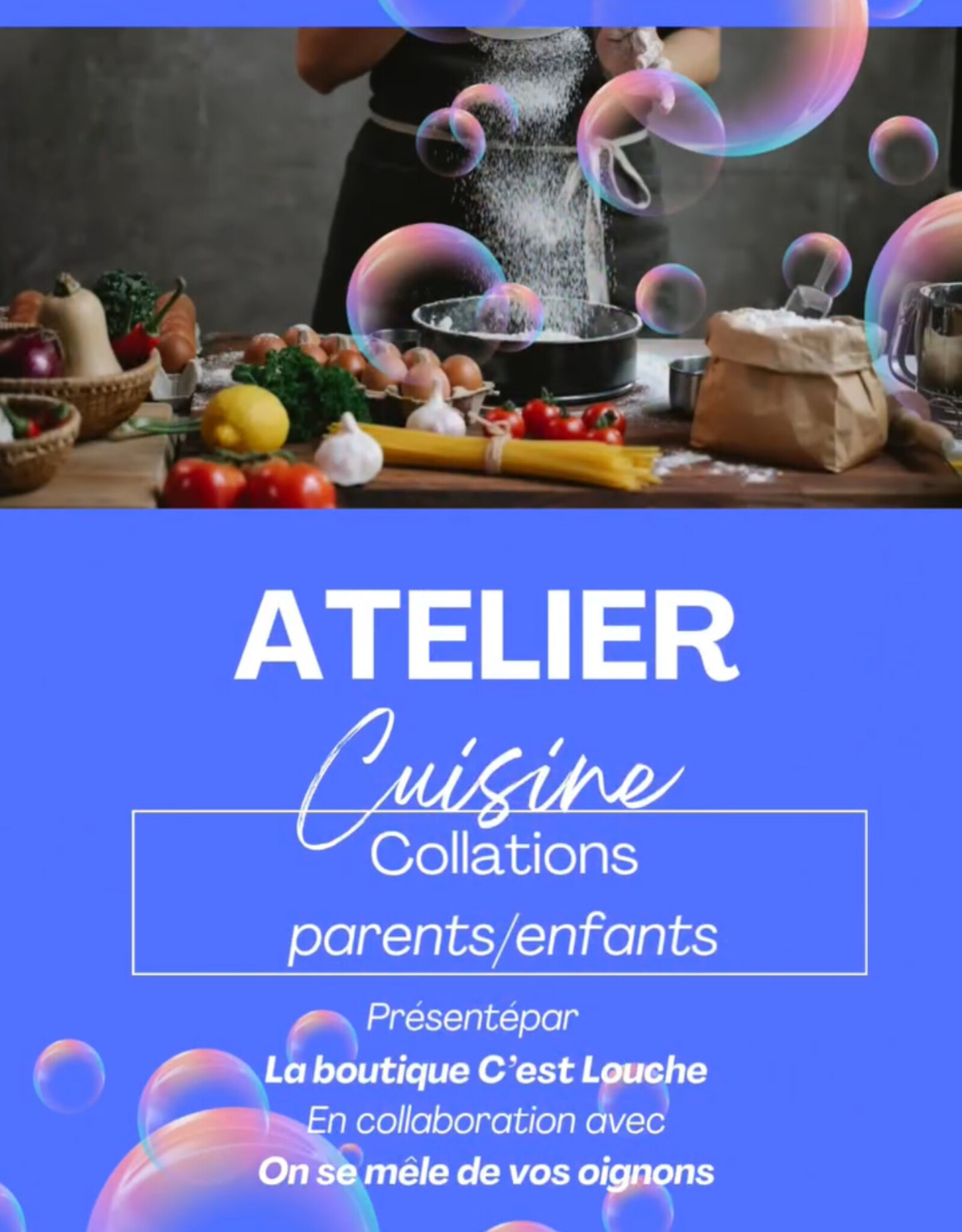 Atelier collations parent-enfant le 24 octobre de 10h à midi