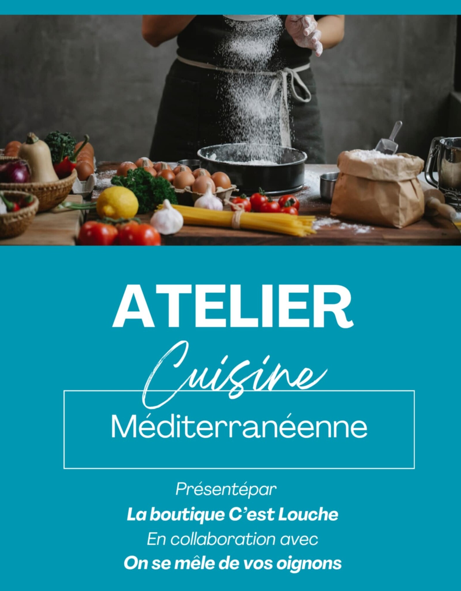 Atelier de cuisine méditérranéenne - Saveurs du soleil 4 novembre 18h