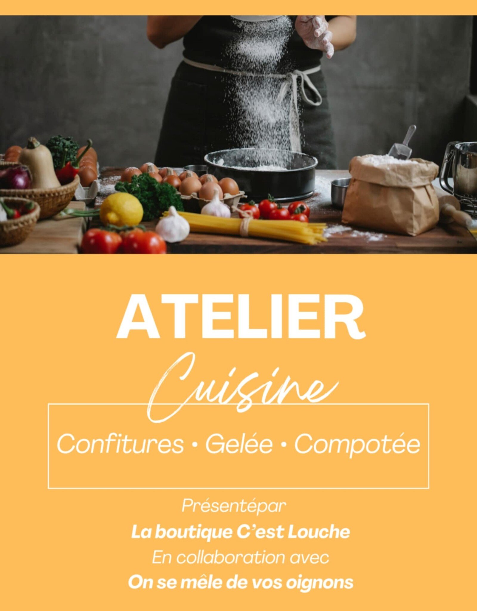 Atelier culinaire - Confitures, gelées et compotées maison 25 novembre 18h