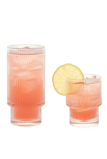 Ens. 8 verres empilables Ridge 385ml et 185ml