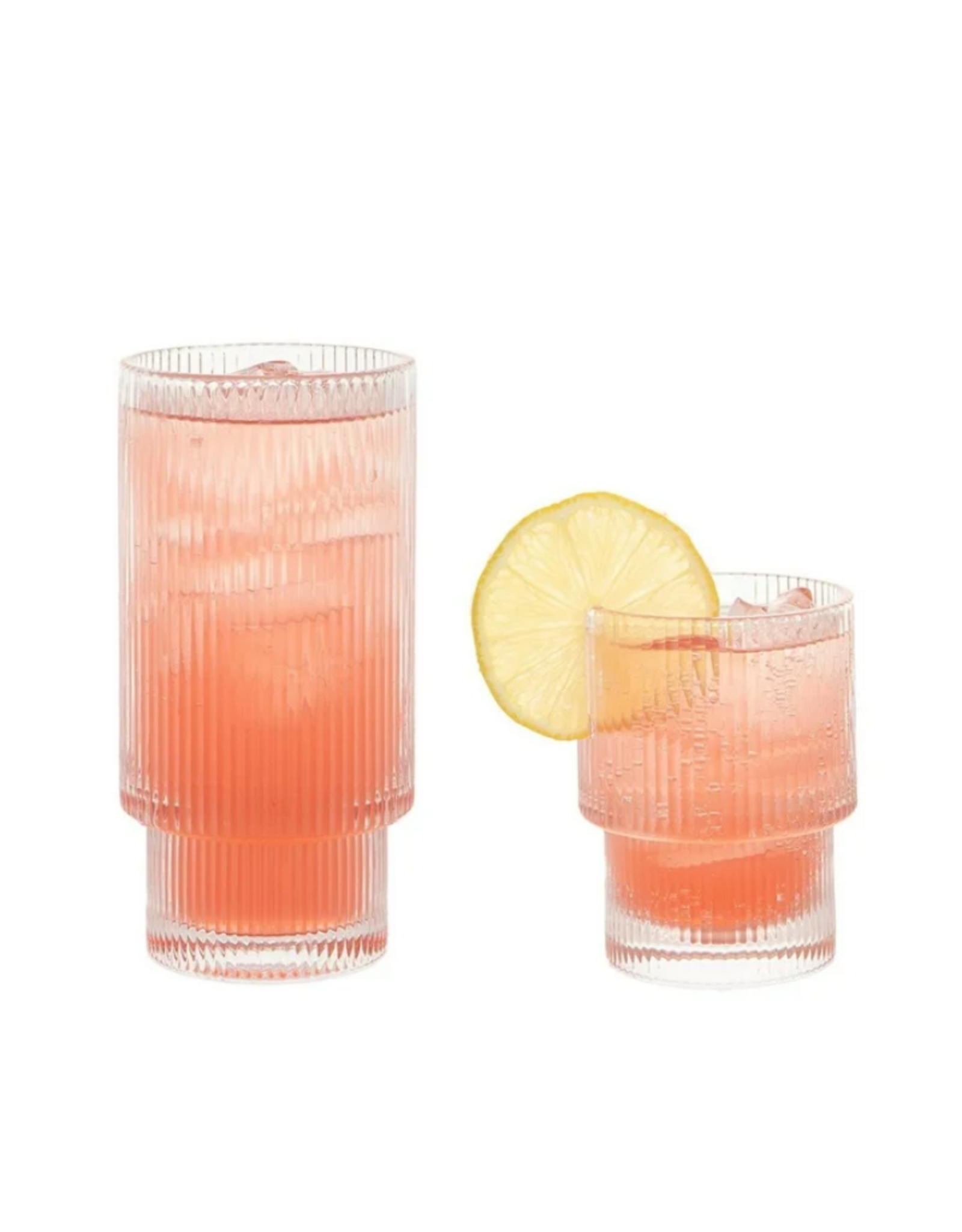 Ens. 8 verres empilables Ridge 385ml et 185ml