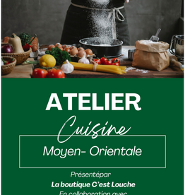 Atelier culinaire Moyen-Orient le 10 mars 18h