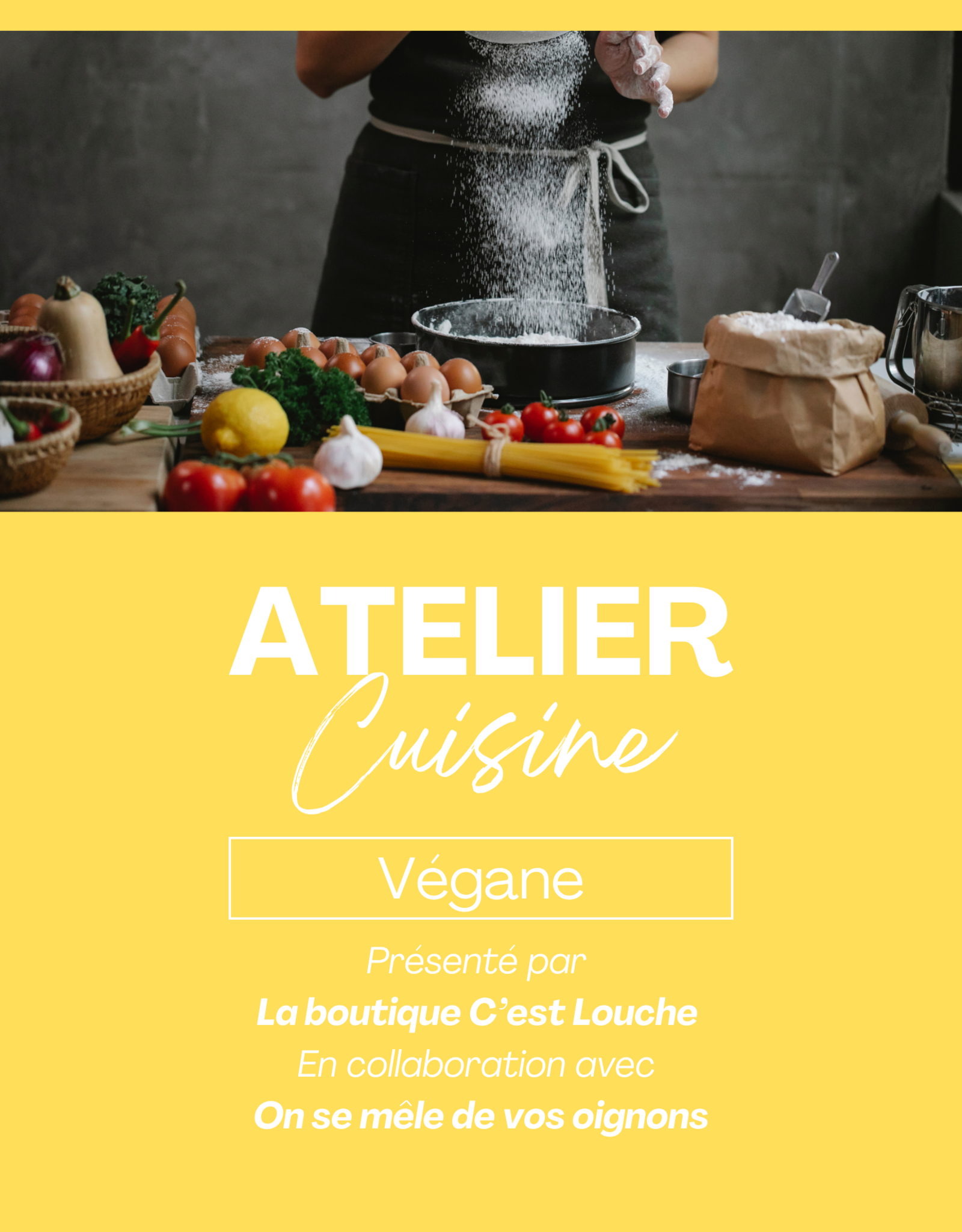 Atelier culinaire végétalien 9 avril à 18h
