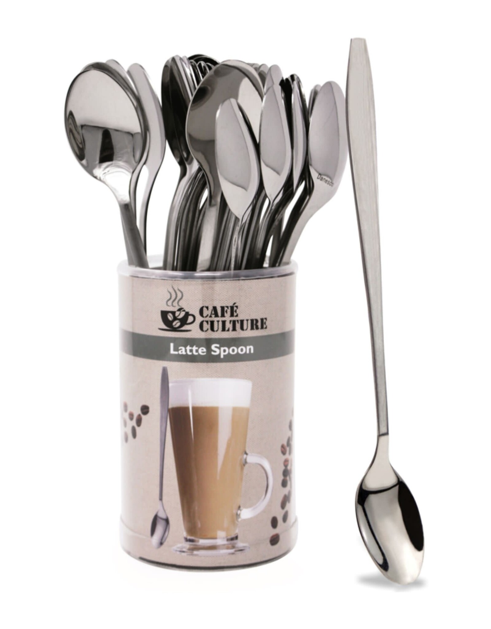 Cuillère à latté Danesco - Long manche en inox