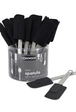 Mini spatule en silicone noir Danesco - 17.3cm