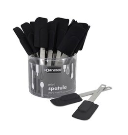 Mini spatule en silicone noir Danesco - 17.3cm