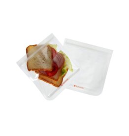 Ensemble de 2 sacs à collation Zip Tuck - Transparent
